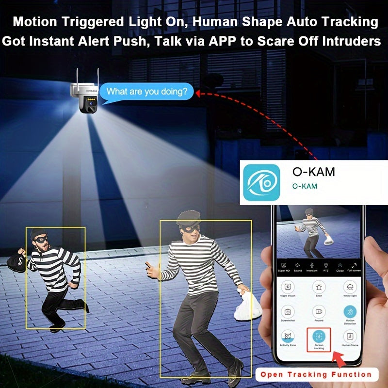 Wireless Outdoor PTZ Solar Security Camera 360° - Image 2