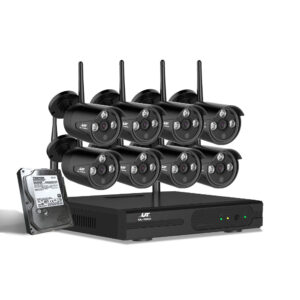 NNEDSZ -CCTV Wireless Security System 2TB 8CH NVR 1080P 8 Camera Sets