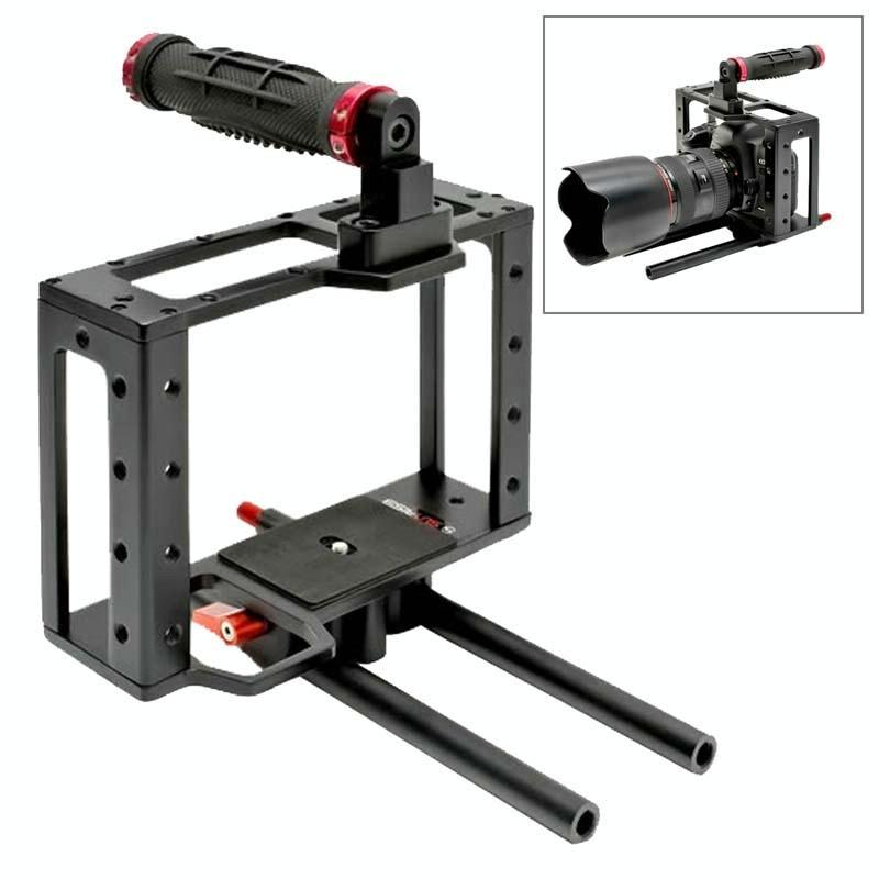 NNEIDS Camera Cage Handle Kit For Slr Camera - Black & Red