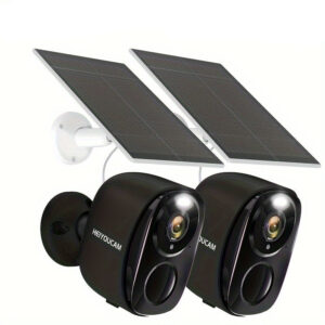 2 Set Wireless Solar Security Camera 3MP Outdoor