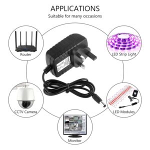 240V to 12V Power Supply Adapter for LED Strip Lights &CCTV~4090