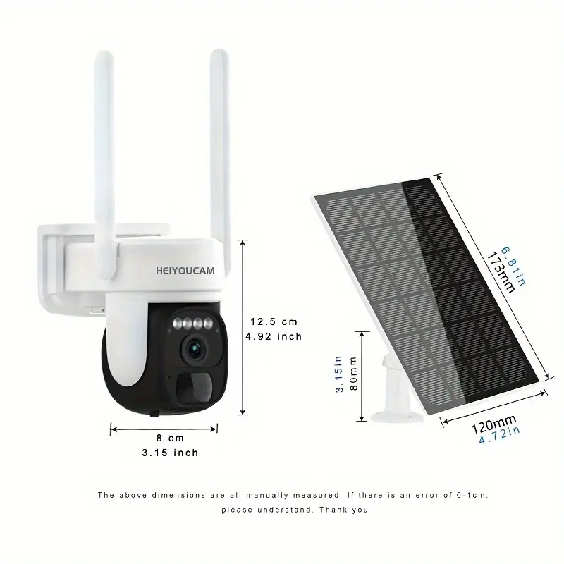 Wireless Outdoor PTZ Solar Security Camera 360° - Image 4